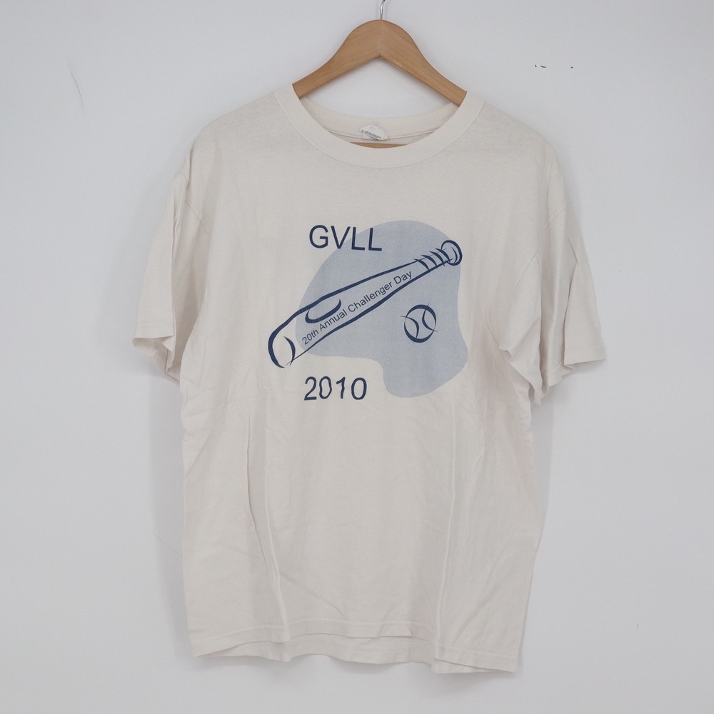 Anvil T-Shirt Mens L GVLL 20th Annual Challenger Day White Graphic Excellent